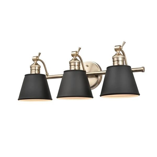 Millennium Lighting Layne Vanity Fixture in Multiple Finishes with Metal Shades