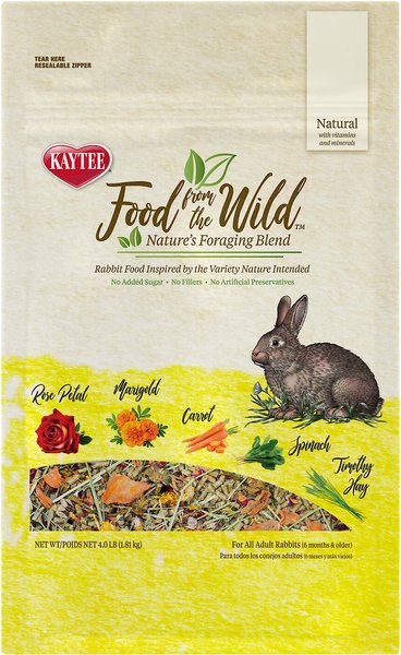 Kaytee Food From the Wild Rabbit Food， 4-lb bag