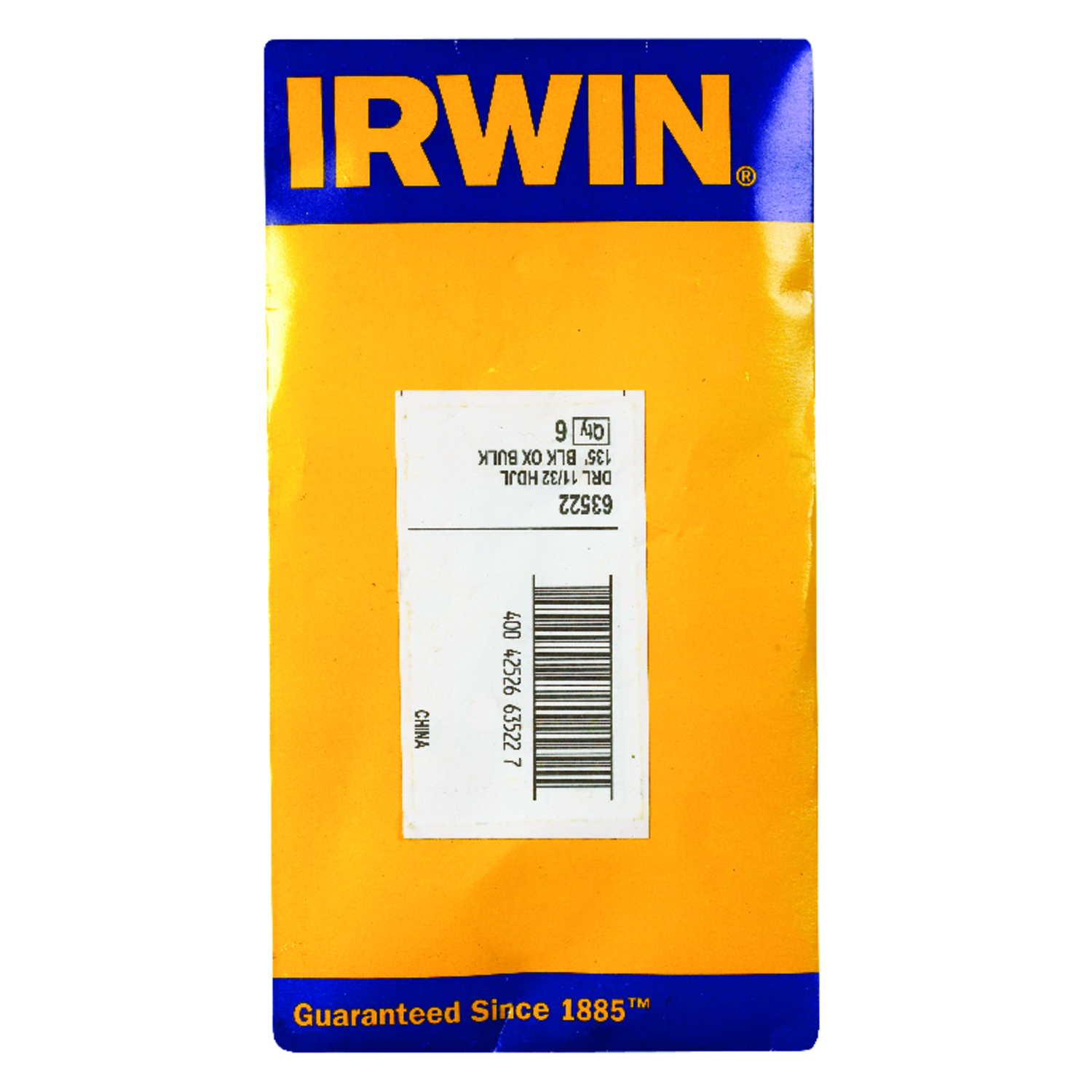 Irwin 11/32 in. X 4-3/4 in. L High Speed Steel Drill Bit 1 pc