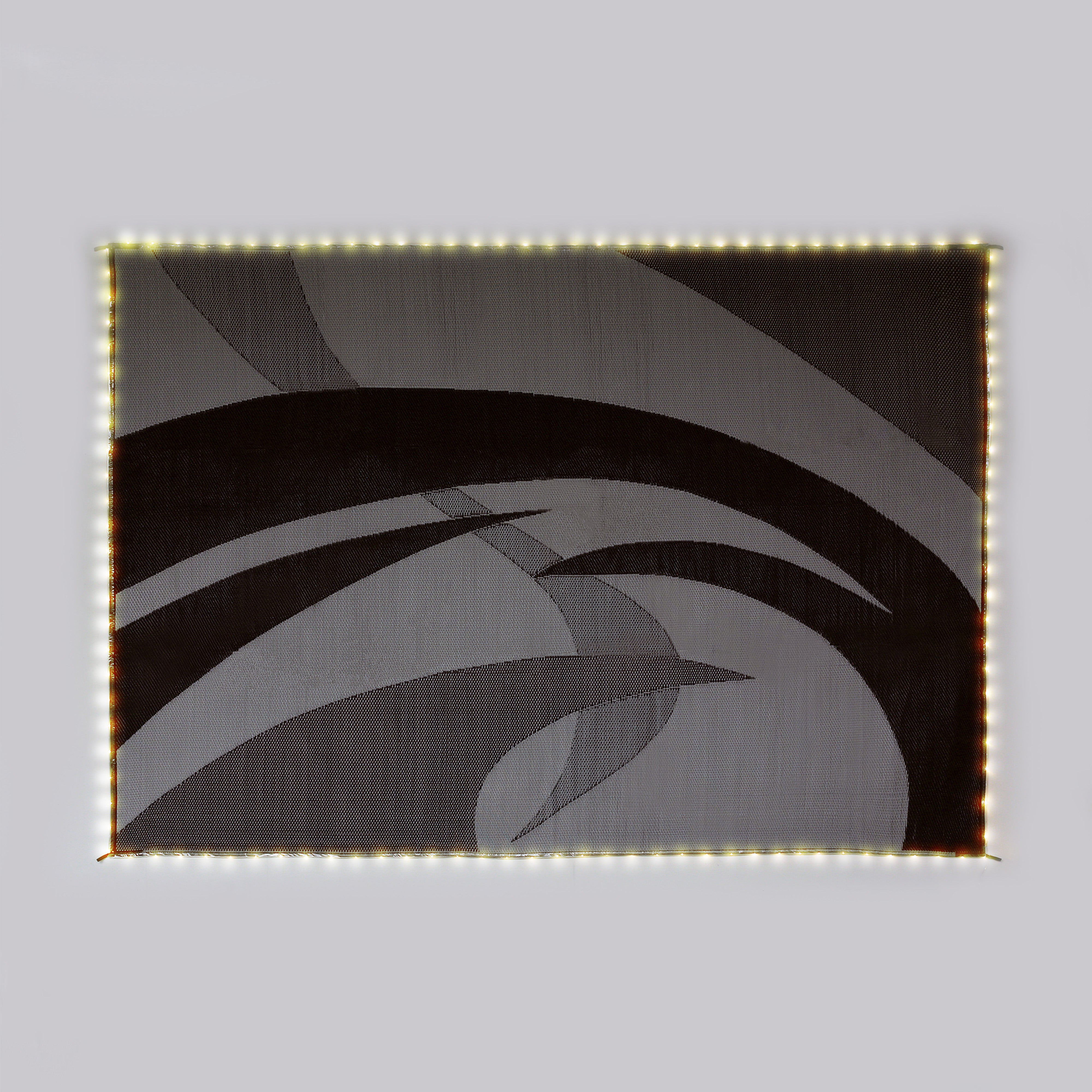 Stylish Camping LED Illuminated Graphic Swirl Mat 8'x11'