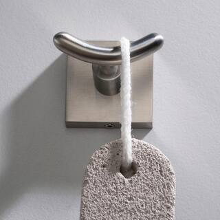 KRAUS Ventus Bathroom Robe and Towel Double Hook in Brushed Nickel KEA-17702BN