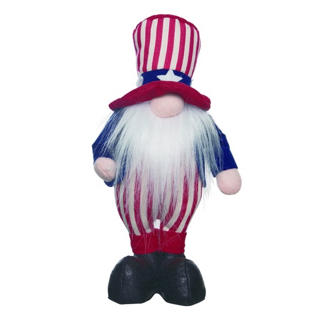 Transpac Polyester 6 In Multicolor Patriotic Plush Uncle Sam Gnome