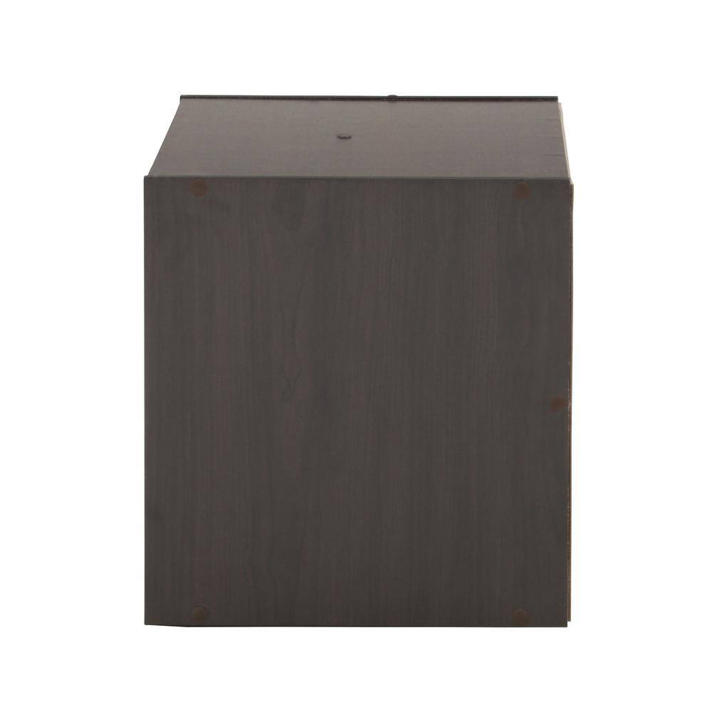 ClosetMaid 12 in. H x 24 in. W x 12 in. D Espresso Wood Look 2-Cube Storage Organizer 78817