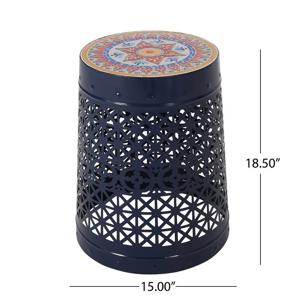 Lace Cut Design Metal Frame SIDE TABLE