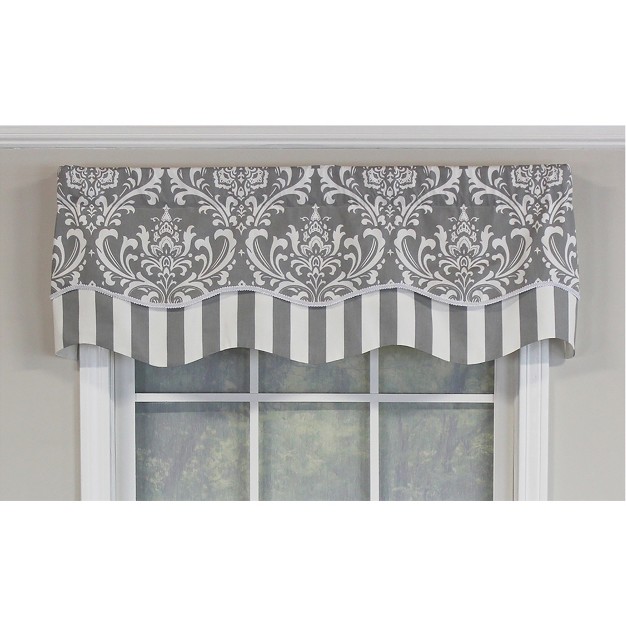 Ozbourne Glory 3in Rod Pocket Layered Window Valance 50in X 16in By Rlf Home