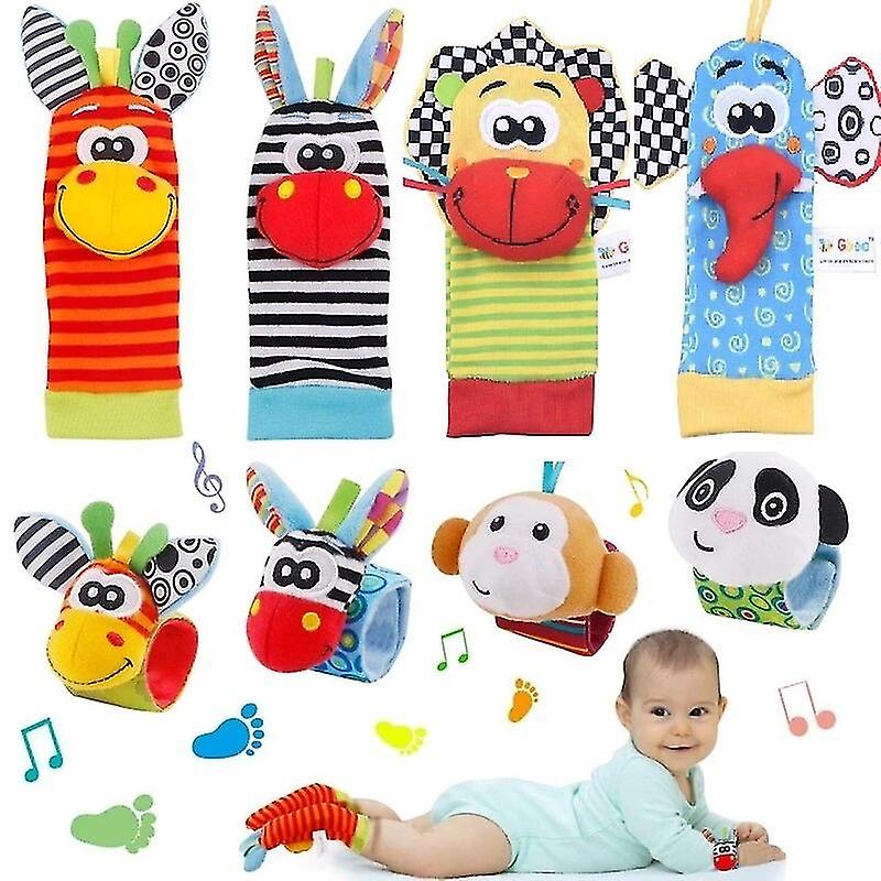 Baby Toys For 0-12 Months Infant Kids Socks Wrist Strap Rattles Toy Baby Sensory Toys For Babies Accessories Newborn Rattle Toys