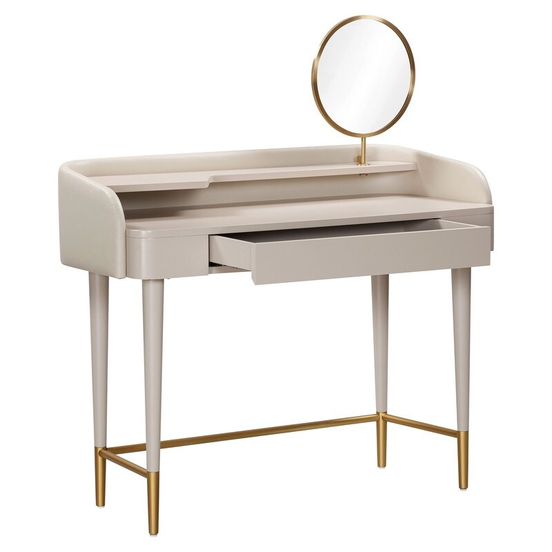 Penelope Vegan Leather Wrapped Vanity Desk