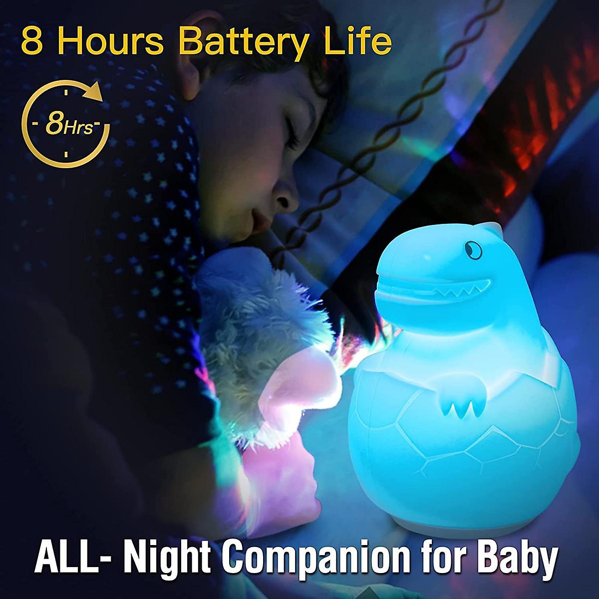 Dinosaur Night Light For Kids Room，cute Dino Lamp Boys Toddler Birthday Gifts， Portable Led Colorful Camping Light Lamp For Children Bedroom