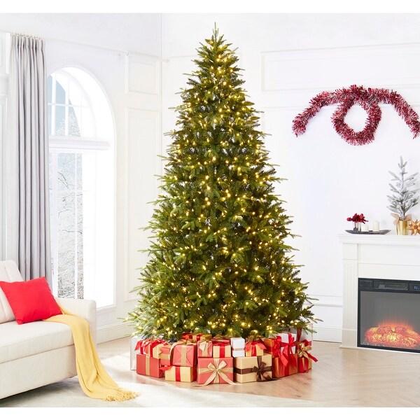 Traditional Artificial Christmas Tree with Lights，Prelit Christmas Tree，Pine Fir Christmas Tree with LED Lights