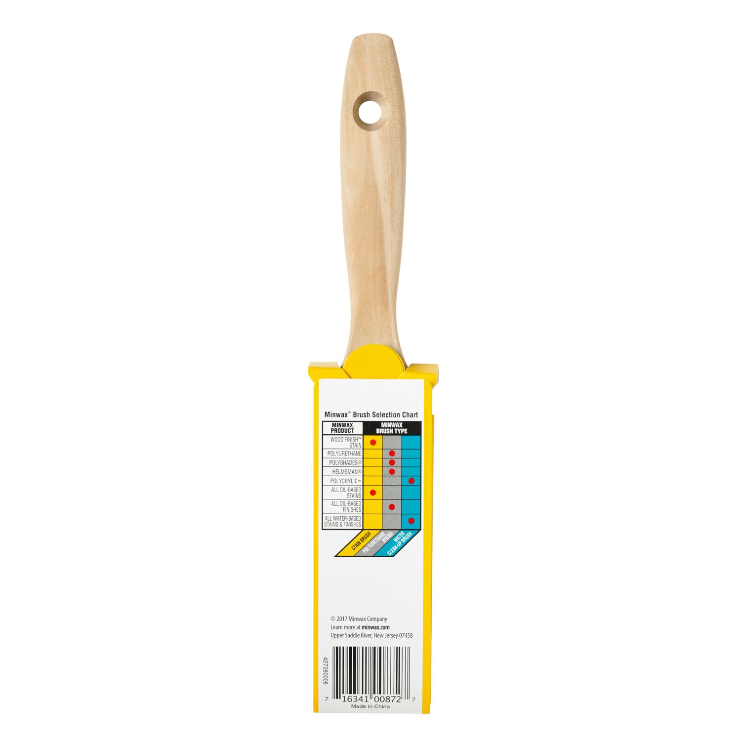 Minwax Wood Finish 1-1/2 in. Flat Stain Brush