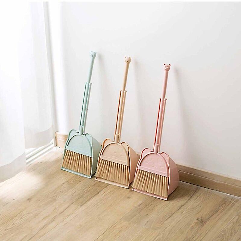 1 Set Baby Mini Family Sweeping House Cleaning Toys Set Child Mop Broom Dustpan Set Telescopic Pretend Play Toys Kids Gifts