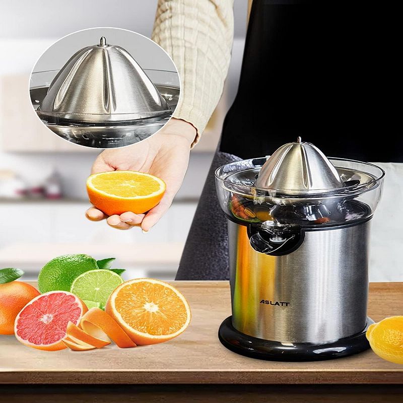 Electric Orange Juicer， Electric for Lime Grapefruit Orange Squeezer Electric， Stainless Steel