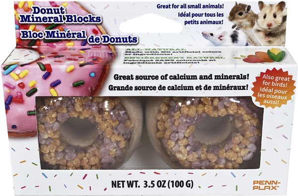 Penn-Plax Donut Small Pet Mineral Blocks， 2 count