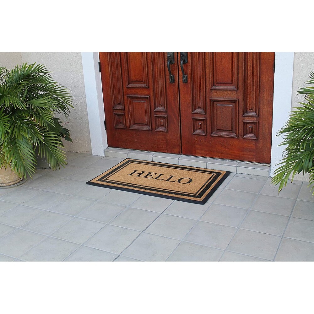 A1HC Natural Coir   Rubber Door Mat  30x48  Thick Durable Doormats for Outdoor Entrance