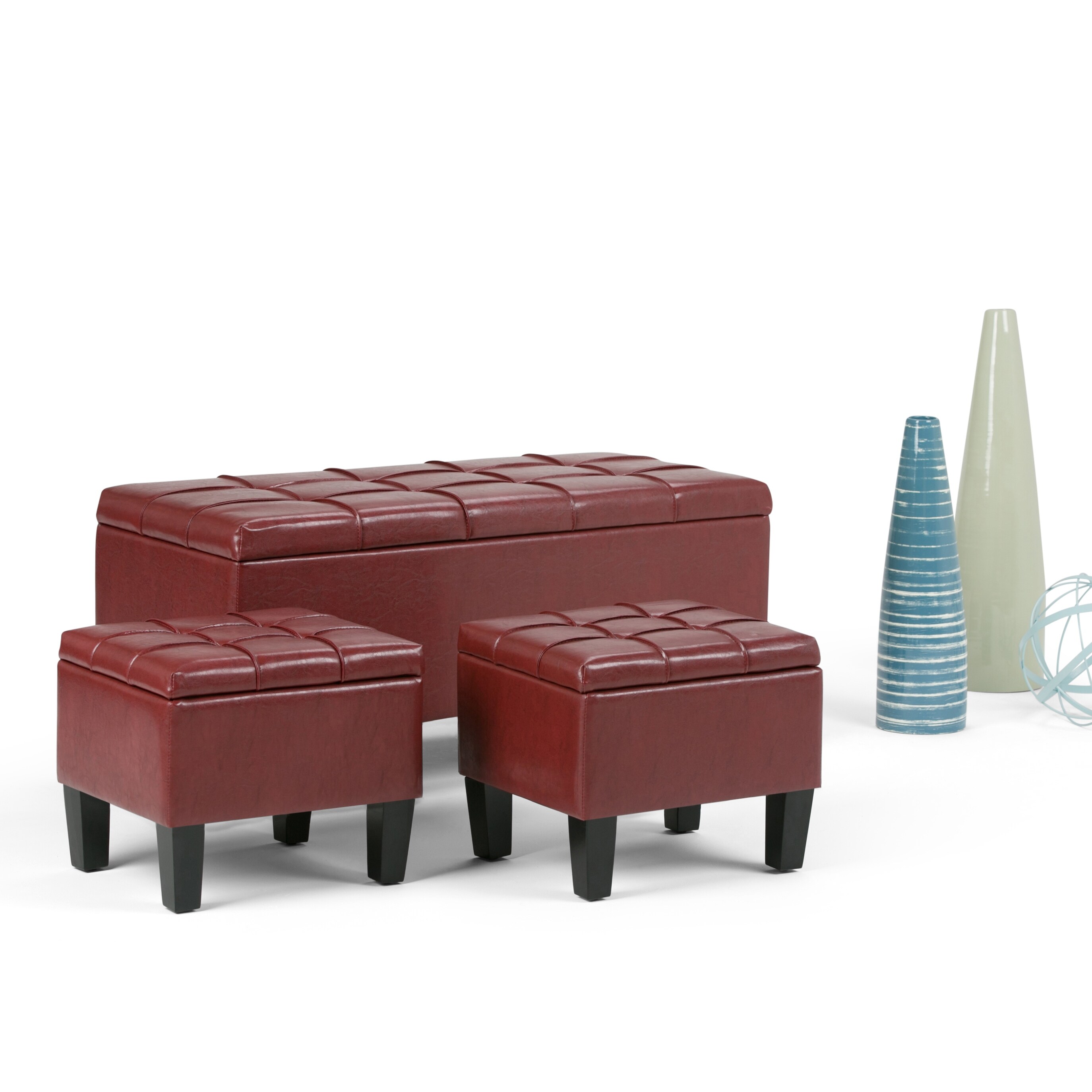 WYNDENHALL Lancaster 44 inch Wide Contemporary Rectangle Storage Ottoman