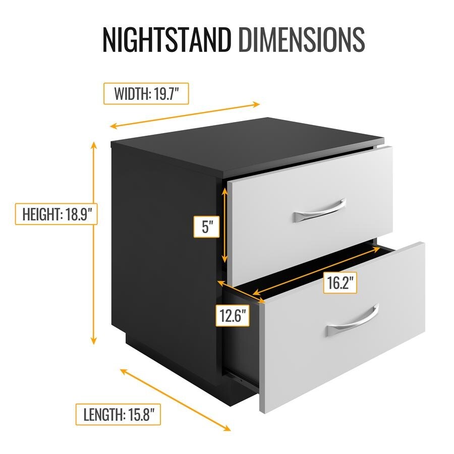 Boyd Sleep Hamilton 2 Drawer Nightstand