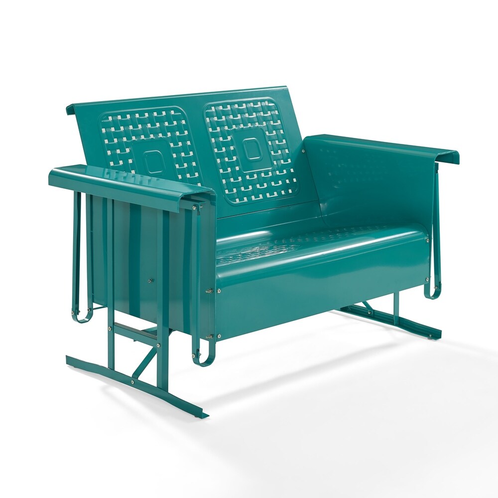 Bates Turquoise Loveseat Glider