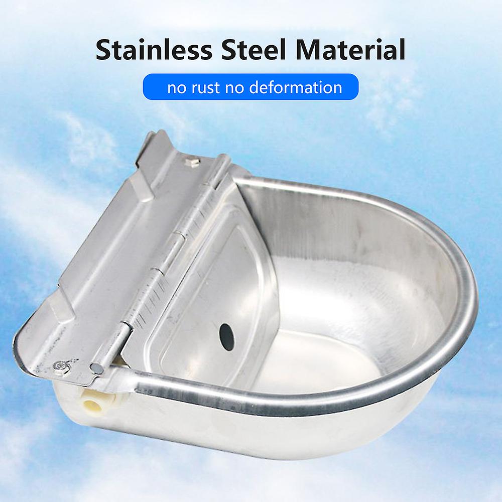 Stainless Steel Automatic Waterer Pet Livestock Tool Animals Water Bowl With Floating Ball For Cattle Horse Goat Sheep Dog No.181704