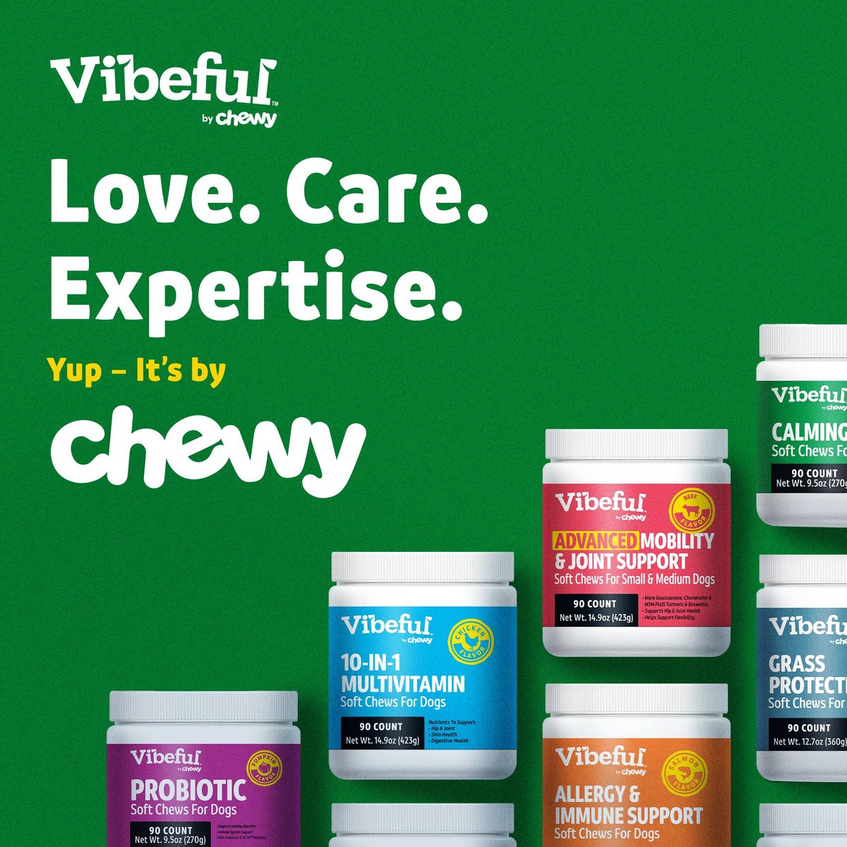 Vibeful Behavior Support Powder Calming Supplement for Small Dogs and Cats