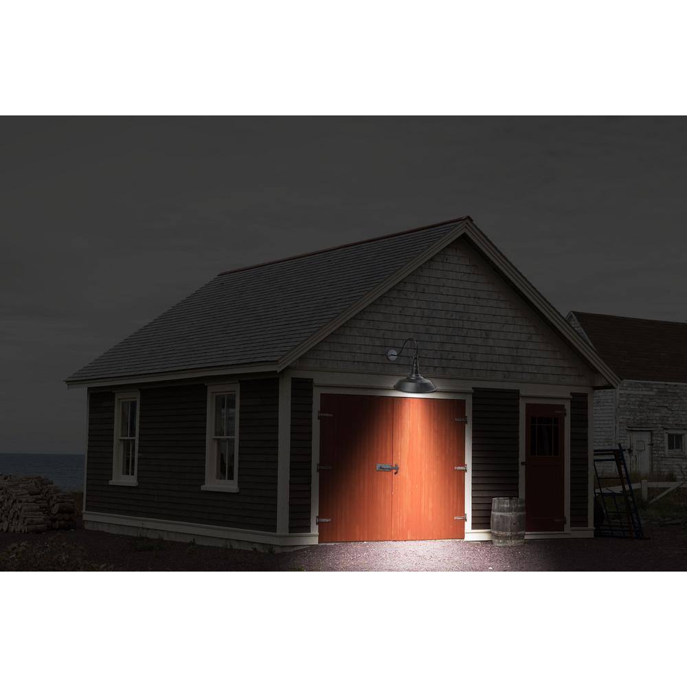 Sunforce Large Black Solar Outdoor Barn Light Sconce 81401