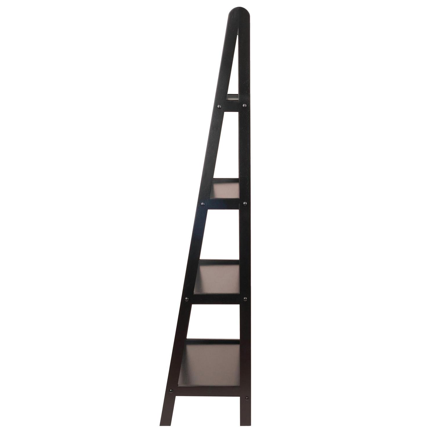 Winsome Wood Avalon 4-Tier A-Frame Shelf， Espresso Finish