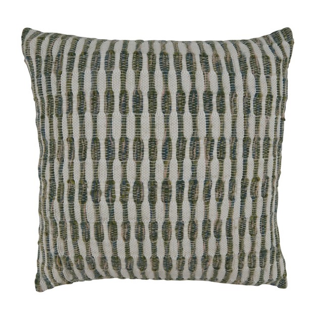 Saro Lifestyle Woven Line Decorative Pillow Cover