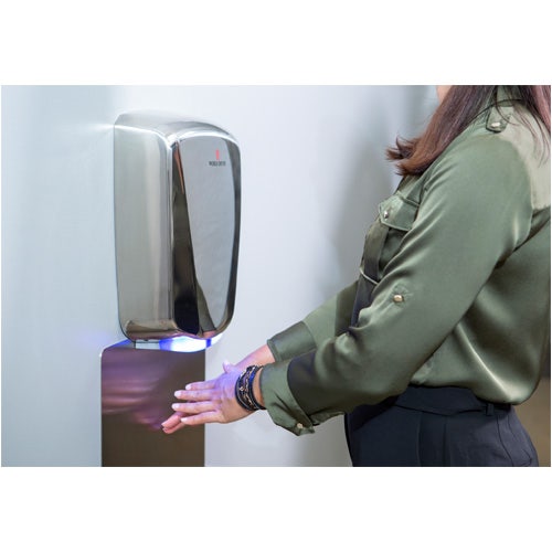 World Dryer Q-973A2 VERDEdri Hand Dryer - Stainless Steel， Brushed