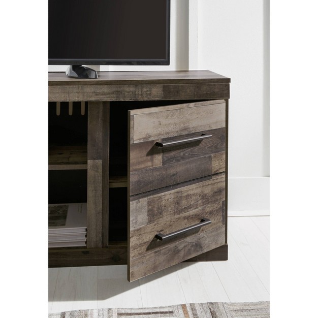 Derekson Tv Stand For Tvs Up To 65 quot Black gray beige Signature Design By Ashley