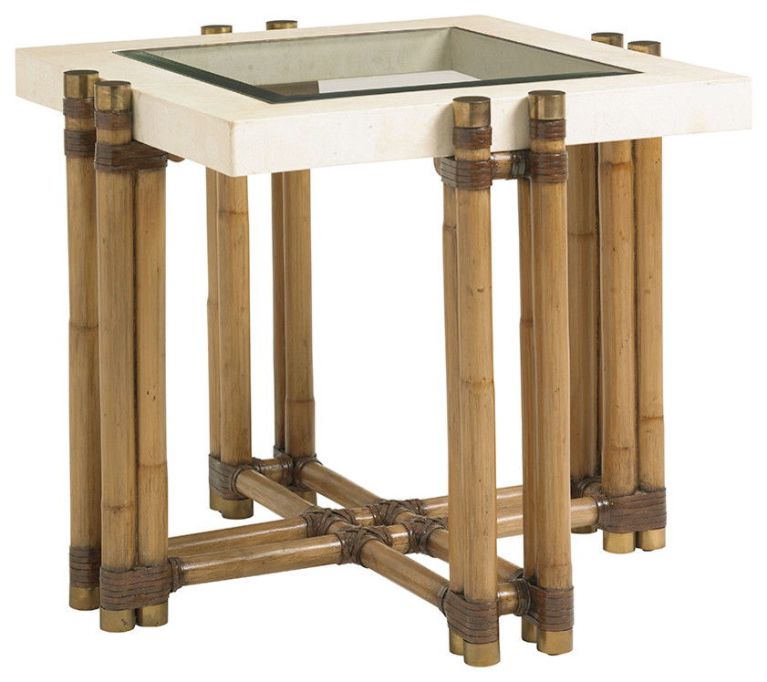 Tommy Bahama Twin Palms Los Cabos Lamp Table 01 0558 957   Tropical   Side Tables And End Tables   by Emma Mason  Houzz