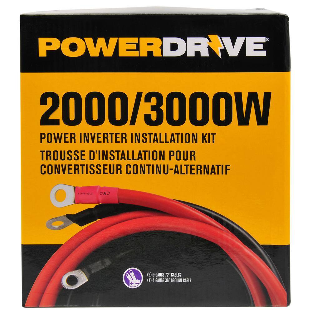 PowerDrive 2000-Watt3000-Watt Power Inverter Installation Kit PDIKT2