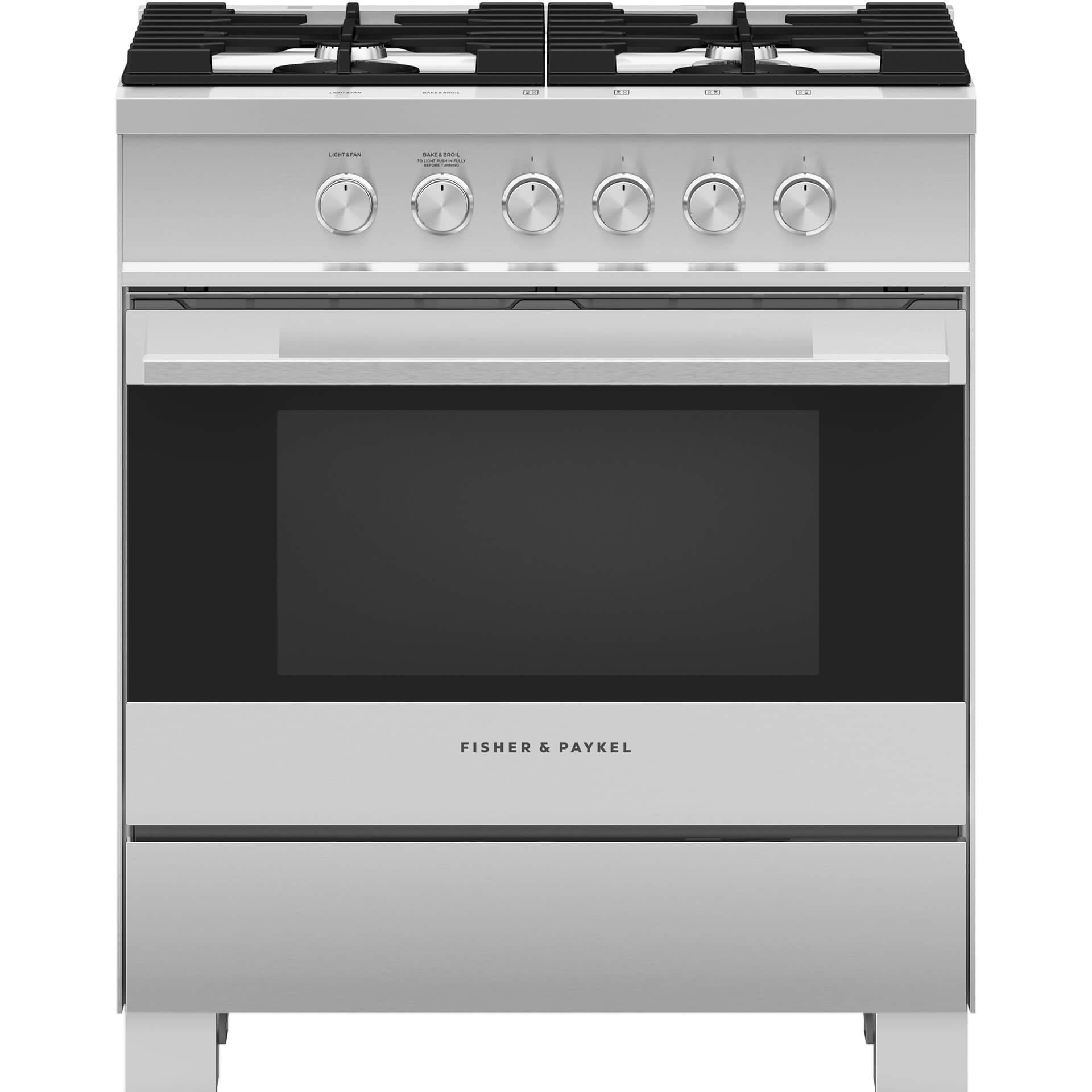 Fisher & Paykel 30-inch Freestanding Gas Range with  AeroTech? Technology OR30SDG4X1