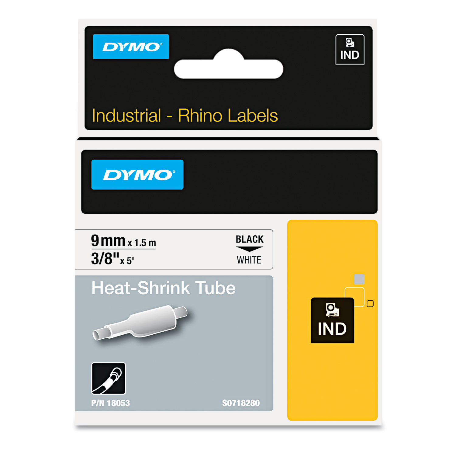 Rhino Heat Shrink Tubes Industrial Label Tape by DYMOandreg; DYM18053