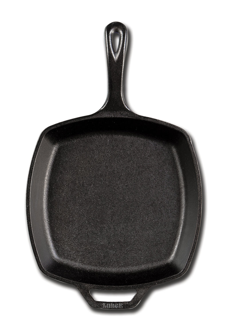 Lodge Cast Iron Logic L8SQ3 Pre-Seasoned Cast Iron Square Skillet 10 1/2"