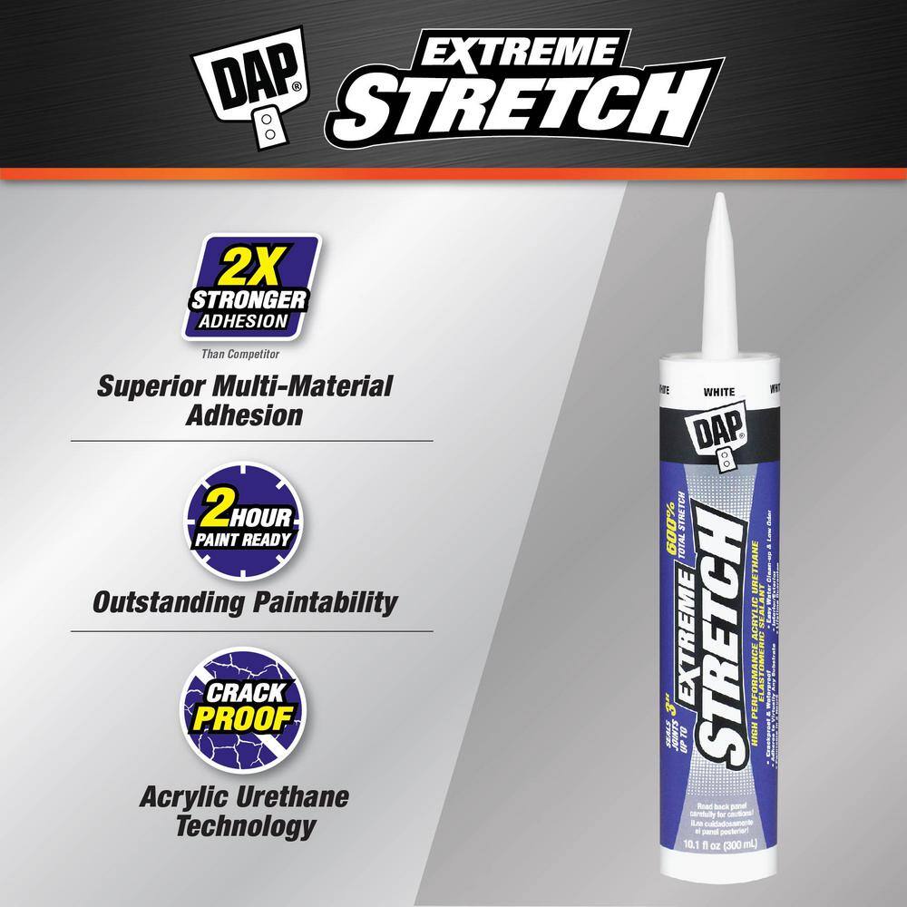 DAP Extreme Stretch 10.1 oz. White Premium Crackproof Elastomeric Sealant (12-Pack) 7079818715