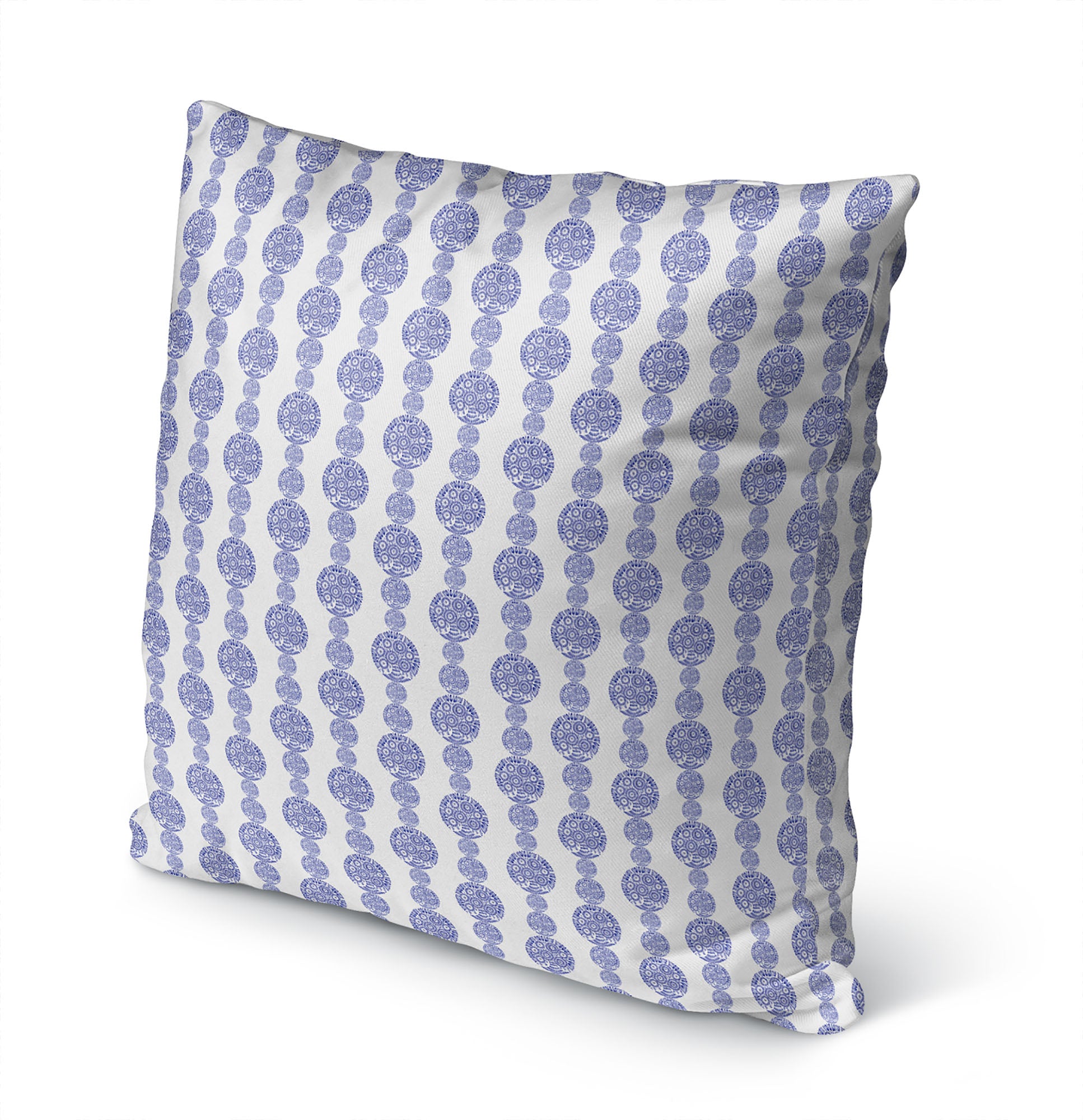 Grace Cobalt Blue On White Outdoor Pillow by Kavka Designs