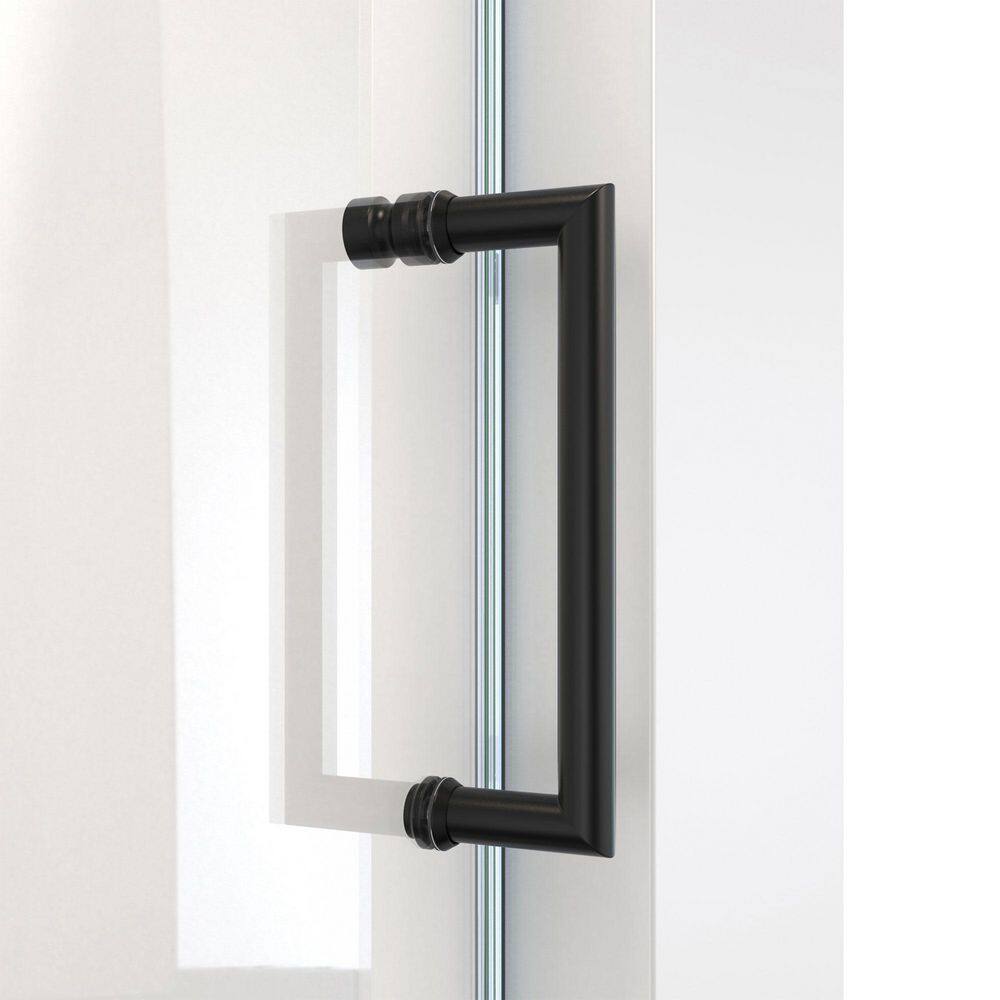 DreamLine Mirage-X 48 in. W x 72 in. H Sliding Frameless Shower DoorEnclosure in Satin Black with Clear Glass SHDR-1948723-09