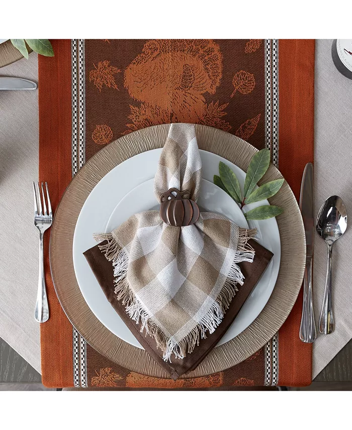 Design Imports Harvest Feast Jacquard Table Runner