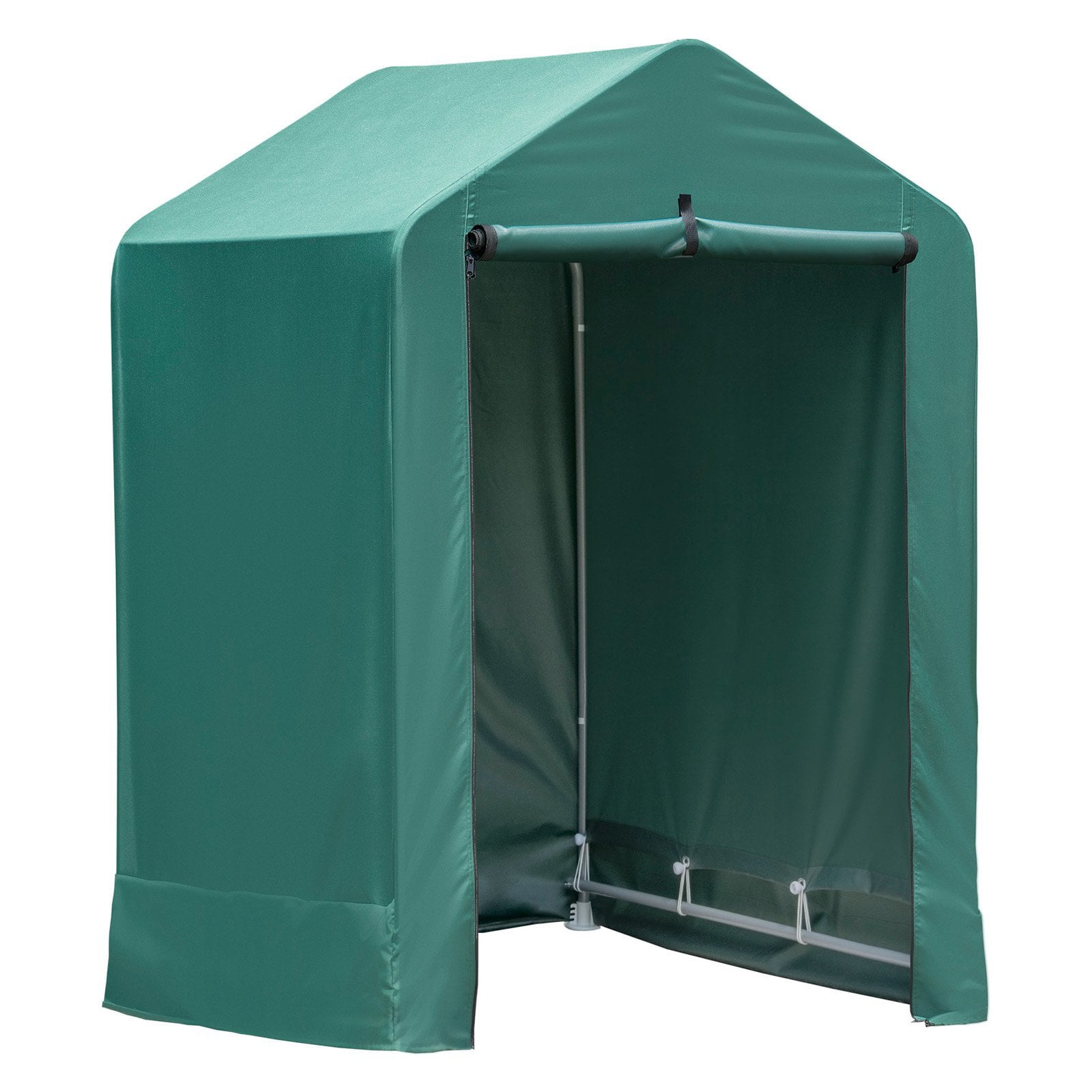 ShelterLogic 70388 4 x 4 x 6 in. Peak Garden Shed&#44; Green