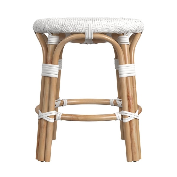 Tobias Rattan Round 18 Accent Stool