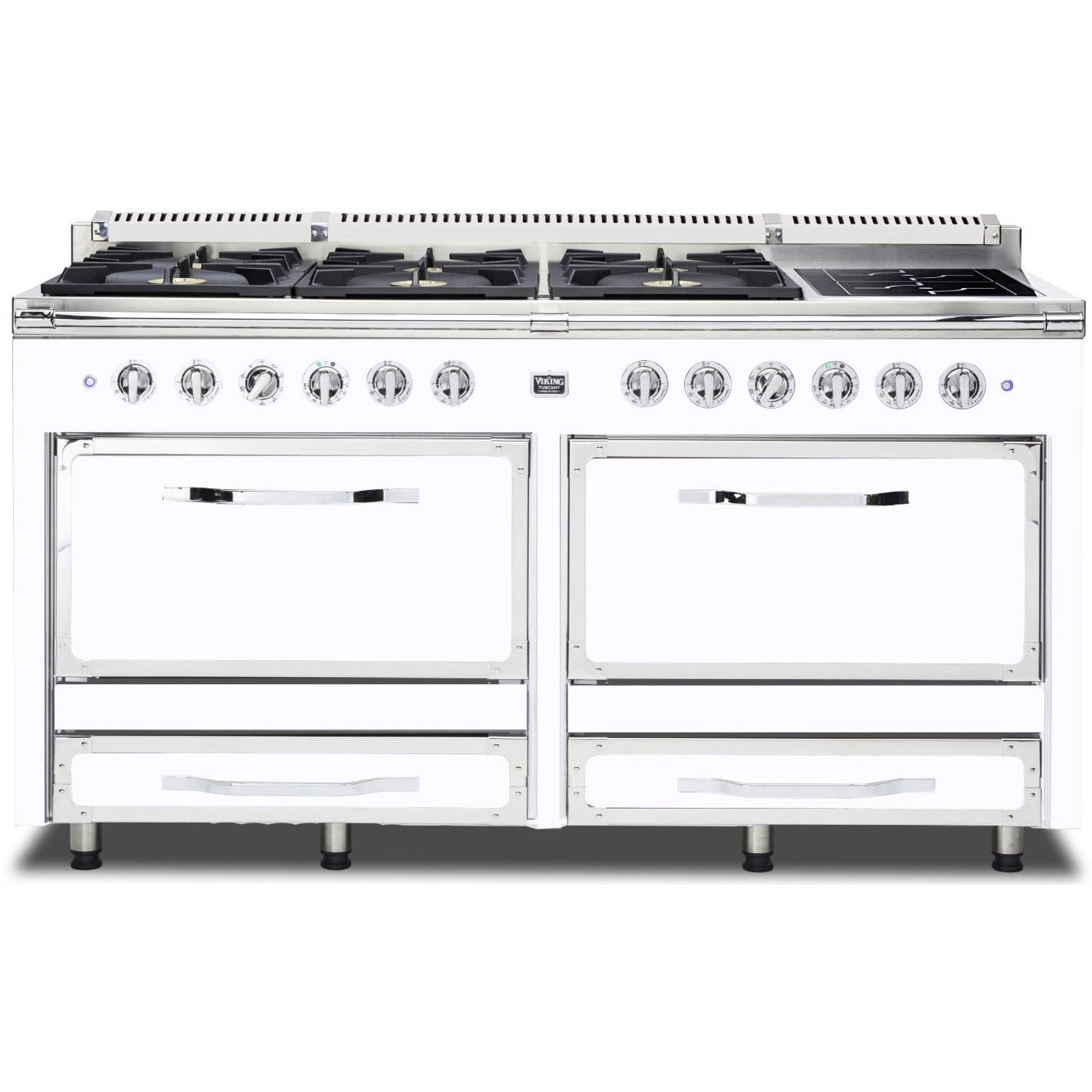 Viking 66-inch Freestanding Dual-Fuel Range with Convection Technology TVDR661-6IWH