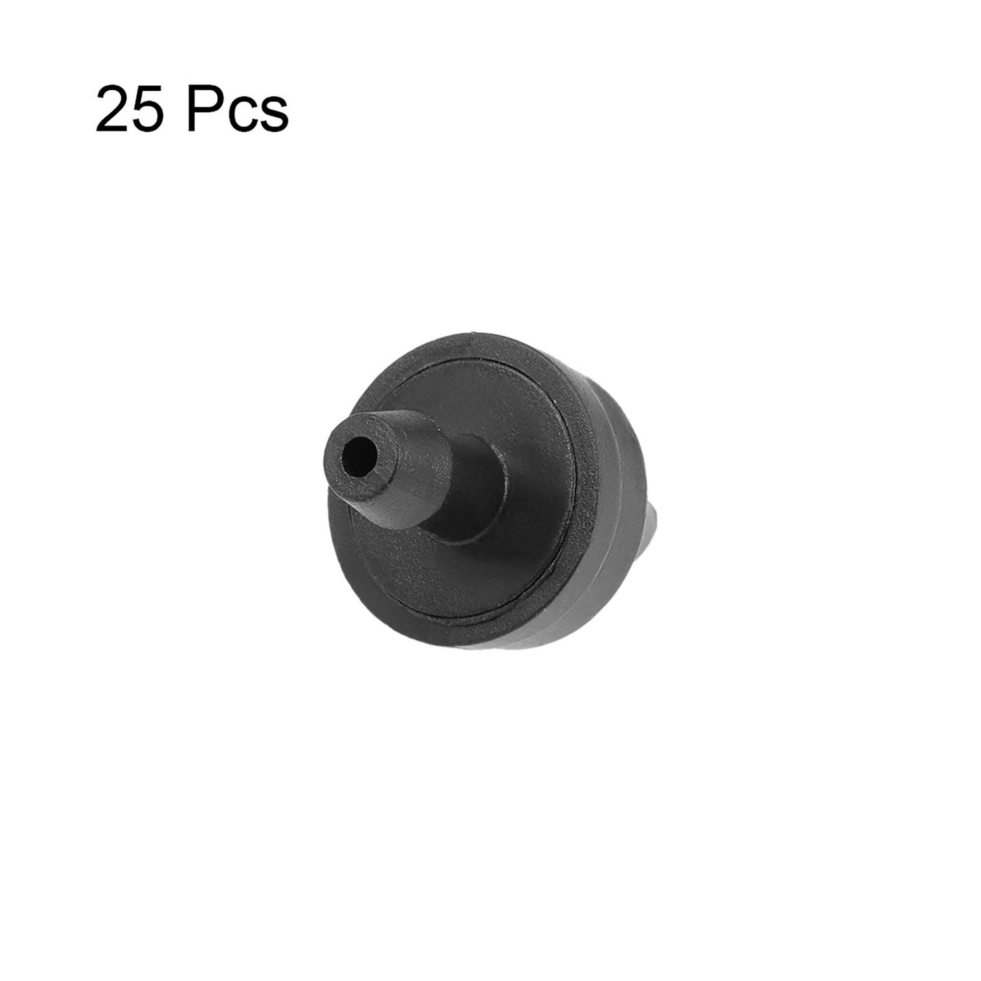 Pressure Compensating Dripper 2.6GPH 10L/H Emitter for Garden Lawn Drip Irrigation Barbed Hose Connector Black 25pcs