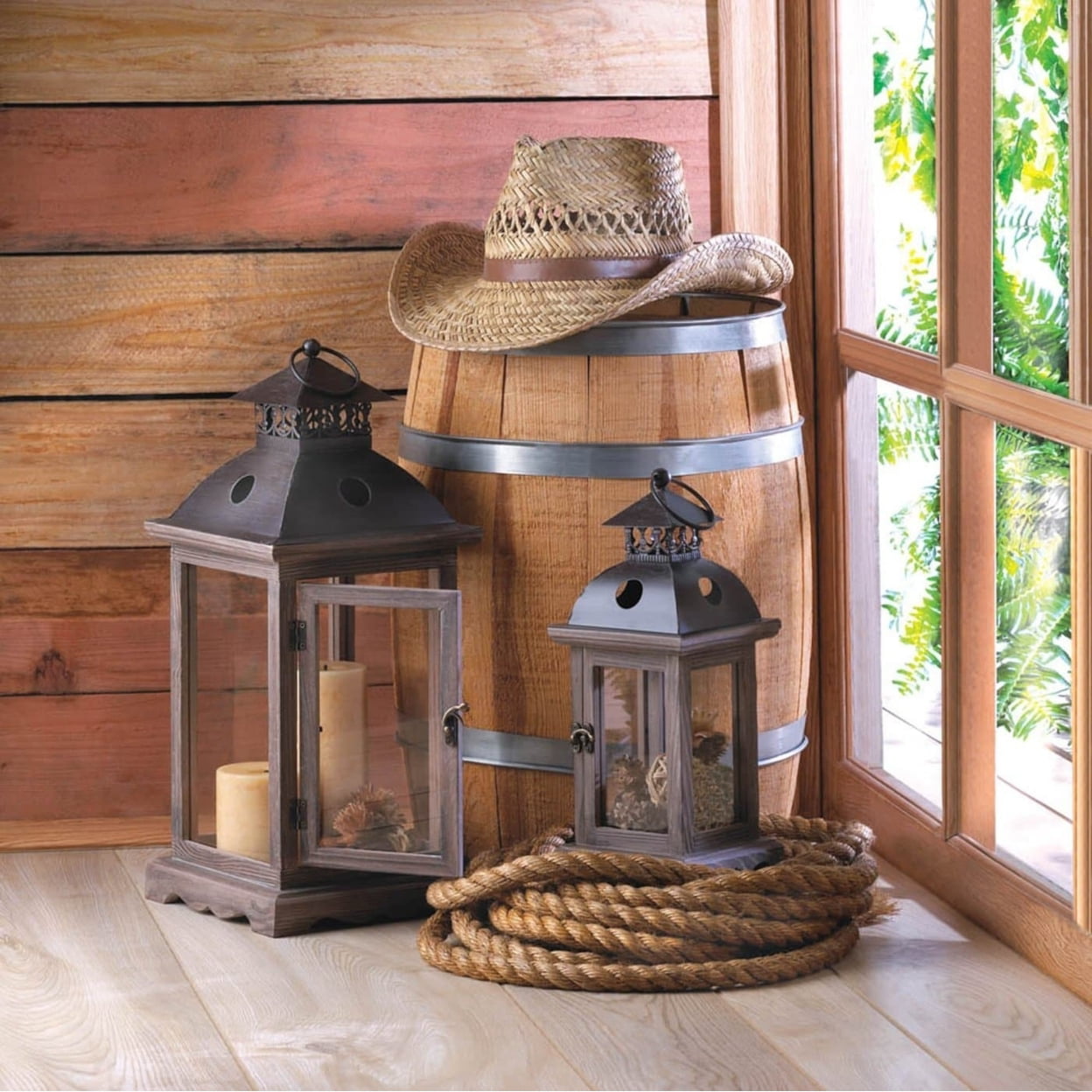 Zingz and Thingz Zingz and Thingz Monticello Wooden Lantern