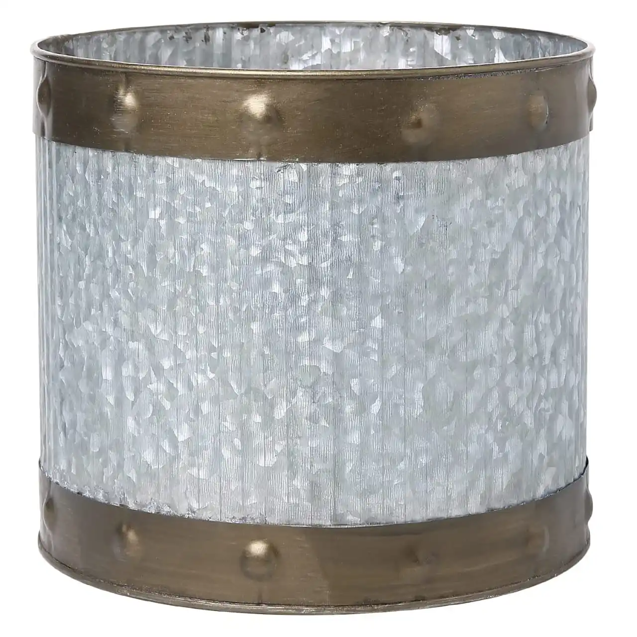 Export Quality Design Metal Galvanized flower pot With customize finished for Garden Decoration at Cheap Price