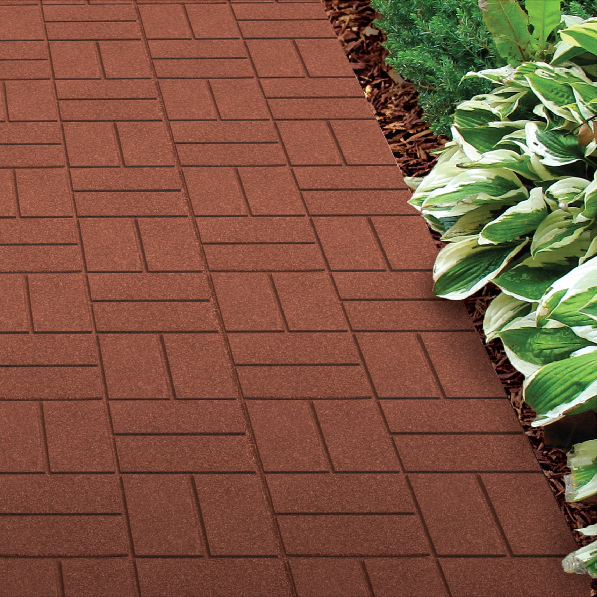 Rubberific Red 16" Rubber Paver (9 pack)