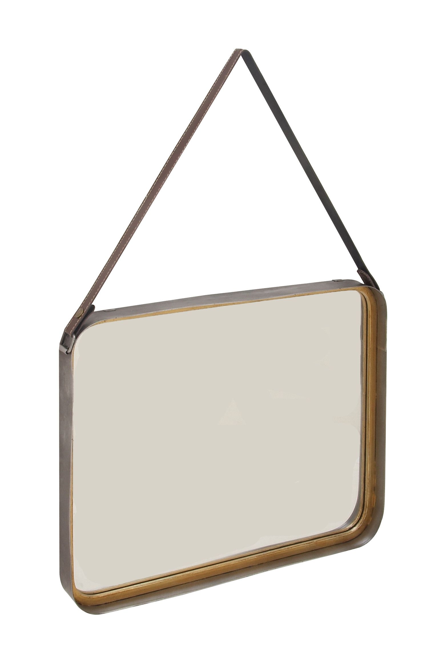 Gold Modern Metal Wall Mirror 21 x 30