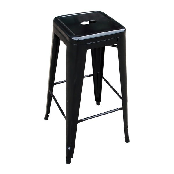 Loft Black Metal Bar Stool - 4 Piece