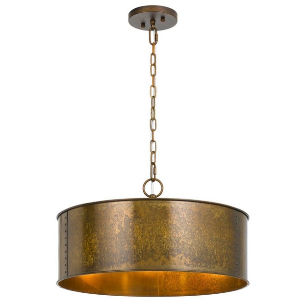 X 20 quot Metal Rochefort Round Chandelier Gold Cal Lighting