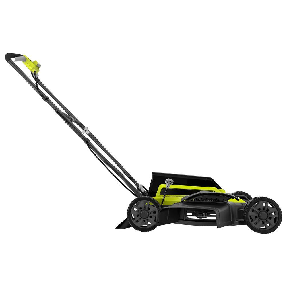 RYOBI 40-Volt 18 in. 2-in-1 Cordless Battery Walk Behind Push Lawn Mower with 6.0 Ah Battery and Charger RY401101