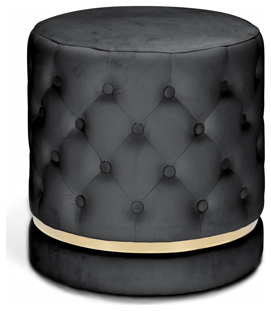 Julia Swivel Velvet Ottoman   Modern   Footstools And Ottomans   by LIEVO  Houzz