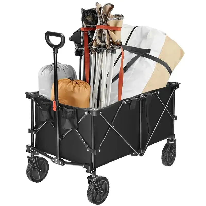 Outdoor Collapsible Utility Garden Wagon Cart Trolley Buggy